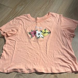 HURLEY cropped pink tee